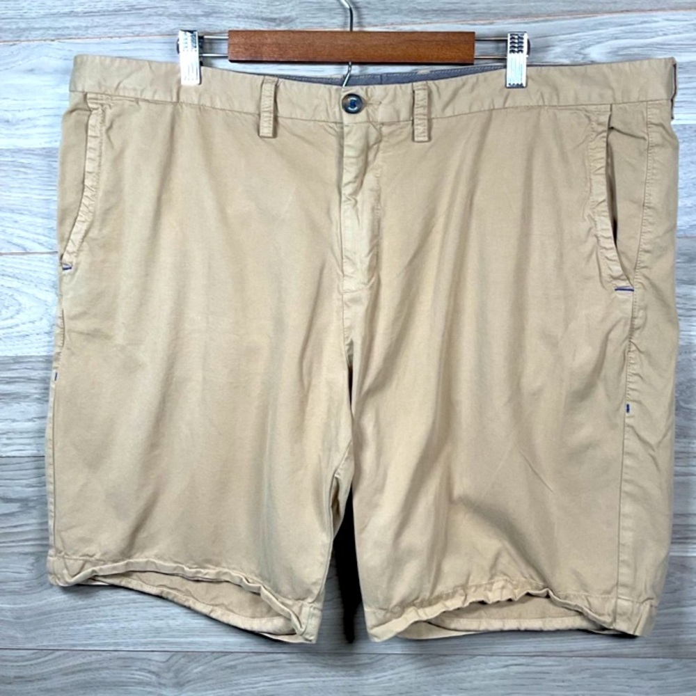 Tommy Bahama Pima/Modal Blend 44x9 Tan Flatfront Casual Shorts